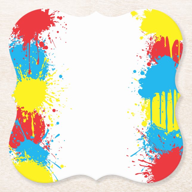 Posavasos De Papel Painting Party Kids Birthday (Anverso)