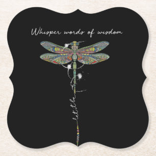 Posavasos De Papel Palabras De Sabiduría Brocade Dragonfly