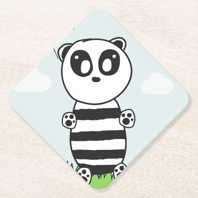 Posavasos De Papel Panda Kids (Anverso)