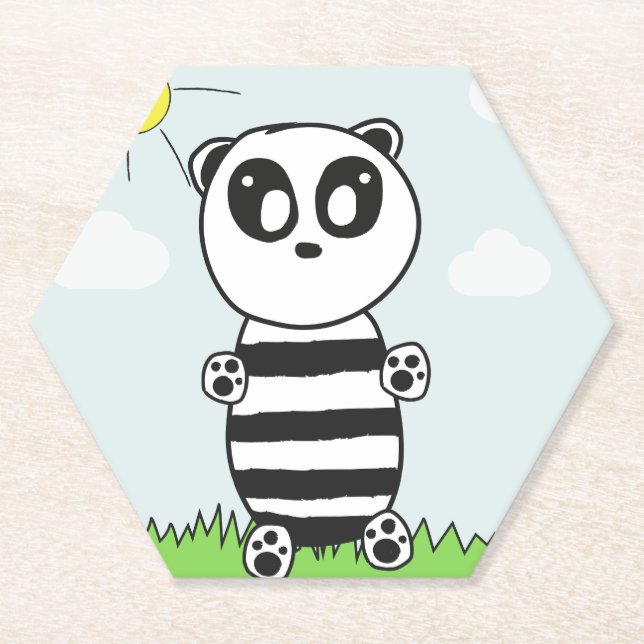 Posavasos De Papel Panda Kids (Anverso)