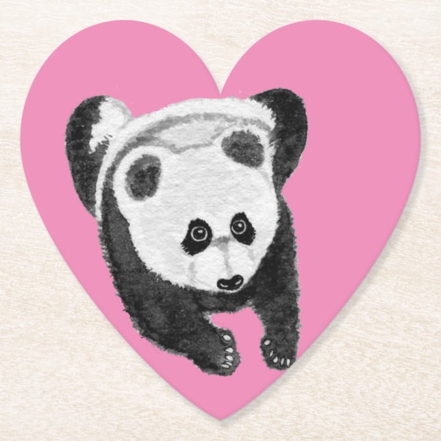 Posavasos De Papel Panda lying down (Anverso)