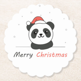 Posavasos De Papel Panda Navidades Nieve Animales De Invierno Pandas