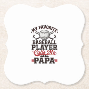 Posavasos De Papel Papa Béisbol Grabado Vintage Diseño Vectorial_1
