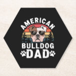 Posavasos De Papel Papá Bulldog americano<br><div class="desc">Papá Bulldog americano</div>