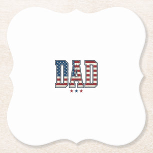 Posavasos De Papel Papá Patriótico Bandera Americana Diseño Vector Vi