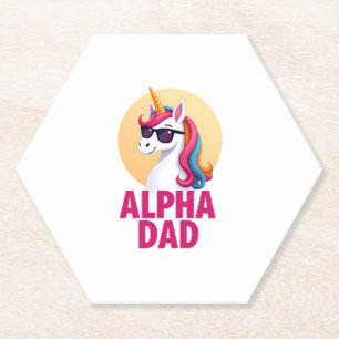 Posavasos De Papel Papá Unicornio Divertido Laufey Día del Padre Navi