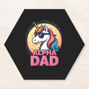 Posavasos De Papel Papá Unicornio Divertido Laufey Hombres Día del Pa