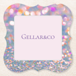 Posavasos De Papel Papel de confetán rosa gris y suave