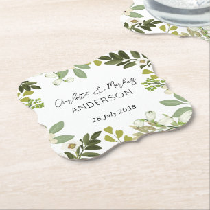 Posavasos De Papel Papel de la fiesta de la boda de la floración de l