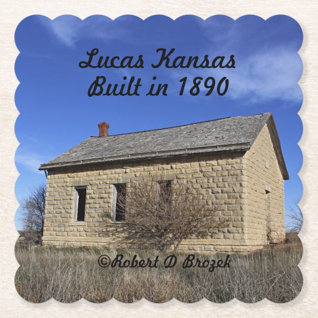 Posavasos De Papel Papel de la vieja escuela de piedra (Anverso)