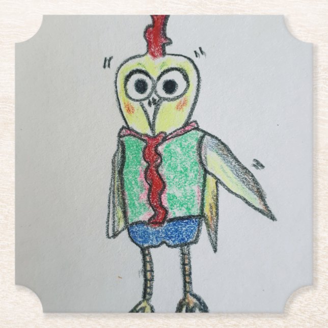 Posavasos De Papel Papel de pollo (Anverso)