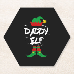 Posavasos De Papel Papi Elf Familia Matanza Navidades Traje Regalo