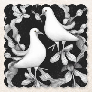 Posavasos De Papel Par de palomas