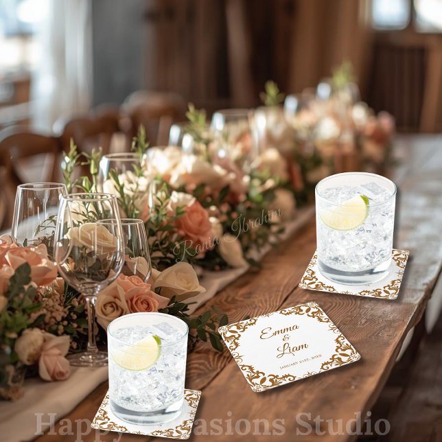Posavasos de papel para boda rústica mexicana (Subido por el creador)