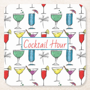 Posavasos de papel para cóctel de bebidas mixtas
