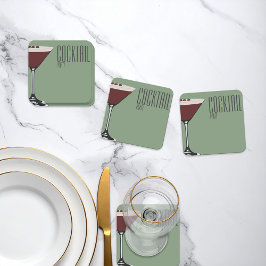 Posavasos de papel para cóctel de Martini de Espre