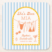 Posavasos de papel para despedida de soltera con t