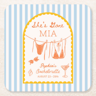 Posavasos de papel para despedida de soltera con t