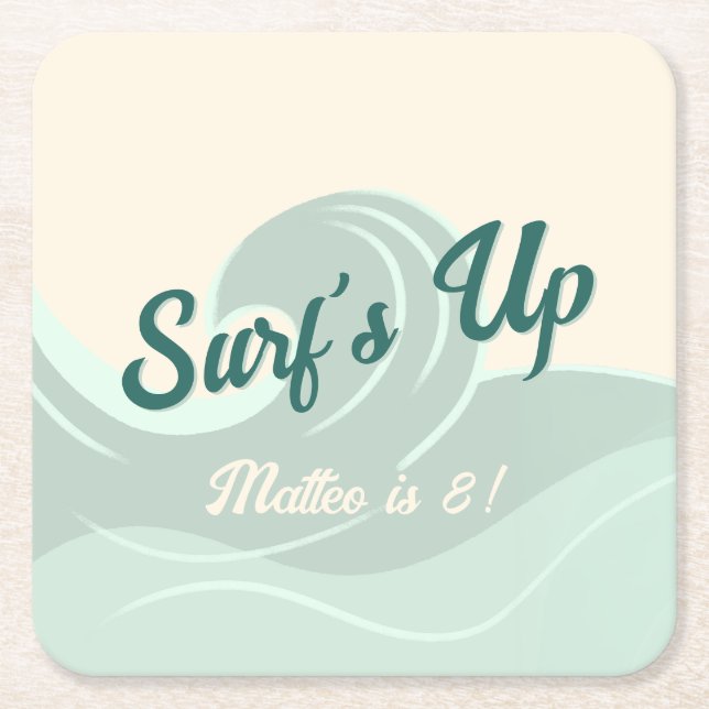 Posavasos de papel para fiesta de cumpleaños de ni (Anverso)