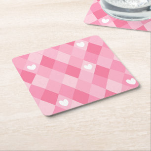 Posavasos de papel para fiesta de diamantes y cora