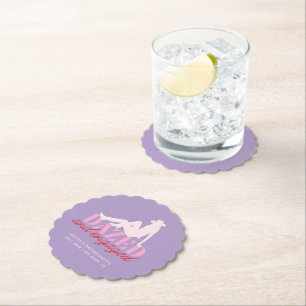 Posavasos de papel para fiesta Morado Aturdido y C