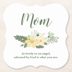 Posavasos De Papel Para Mamá Floral Inspiradora Cita