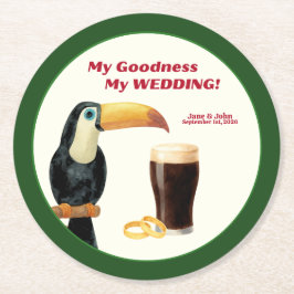 Posavasos de papel para regalo de boda de Stout Ir