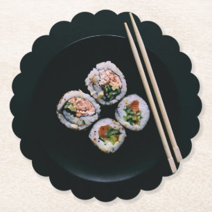Posavasos de papel para sushi