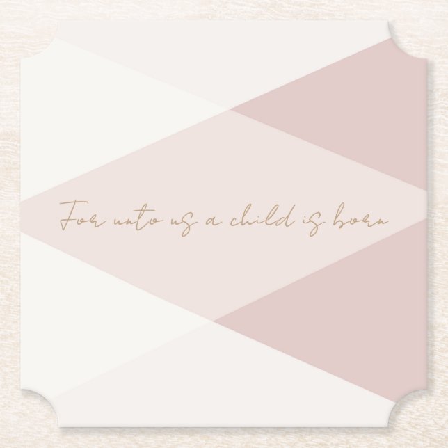 Posavasos De Papel Para Unto Us nace un niño (Anverso)