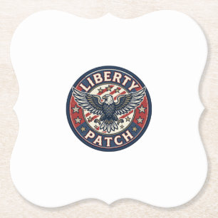 Posavasos De Papel Parche de la Libertad Parche Patriótico Bordado Pa