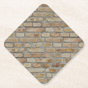 Posavasos De Papel Pared de ladrillo marrón un diseño novedoso