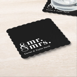 Posavasos De Papel Pareja casada Personalizable Títulos Boda Pareja