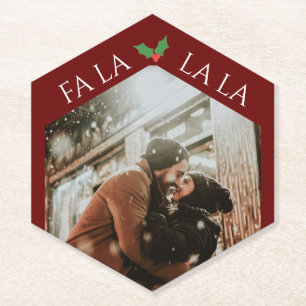 Posavasos De Papel Pareja Navideña Festiva