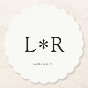 Posavasos De Papel Pareja Simple Chic Ebony & Ivory