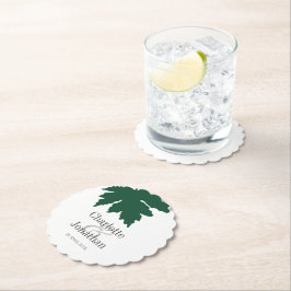 Posavasos De Papel Partido Boda/compromiso de la hoja de arce del oto