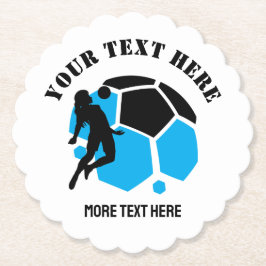 Posavasos De Papel Partido de cumpleaños de un Chica de fútbol person