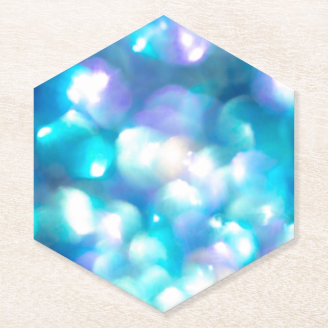 Posavasos De Papel Pasamanos de papel con luces azules (Anverso)