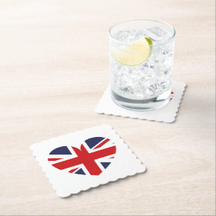 Posavasos De Papel Pascua de bebidas con bandera británica