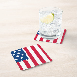 Posavasos De Papel Pascua de bebidas de papel patriótico