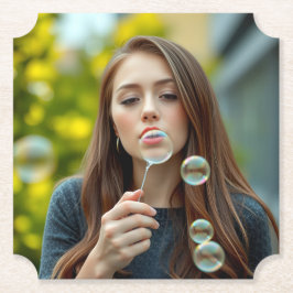 Posavasos De Papel Pascua de boletos de burbujas para mujeres