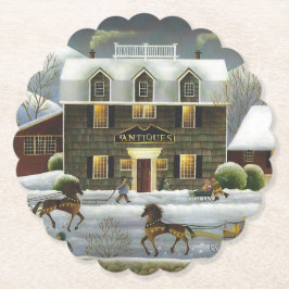 Posavasos De Papel Pascua de invierno de Cape Cod