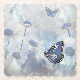 Posavasos De Papel Pascua de mariposa azul