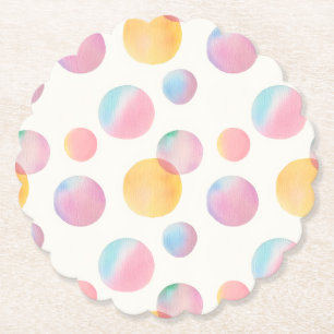 Posavasos De Papel Pascua de papel con burbujas de dulces