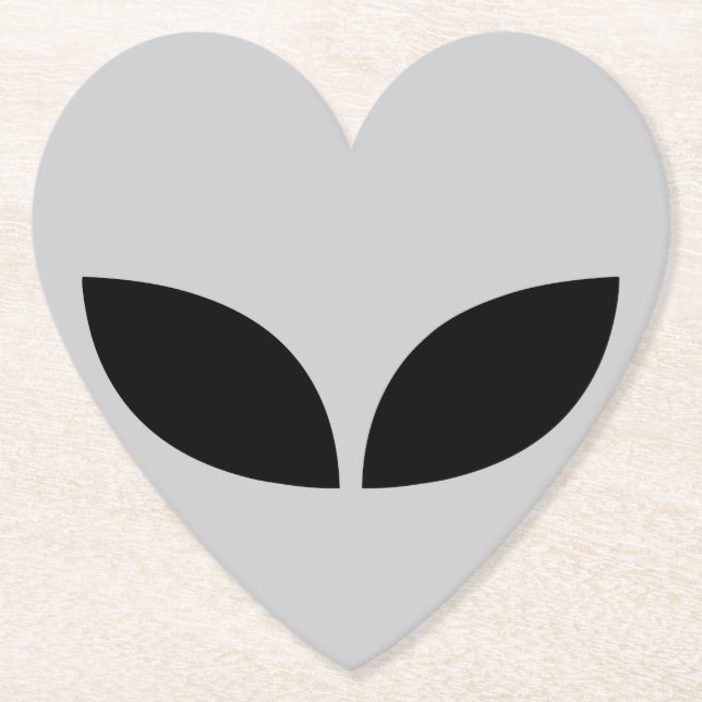 Posavasos De Papel Pascua de papel de Alien Love Heart (Anverso)