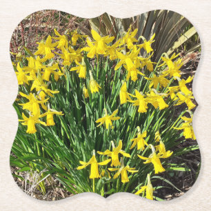 Posavasos De Papel Pascua de papel de aluminio amarillo primavera