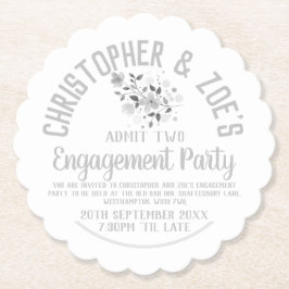 Posavasos De Papel Pascua de papel de boleto de invitación de la fies