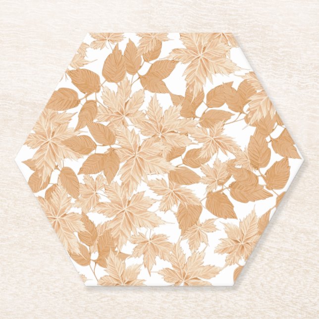 Posavasos De Papel Pascua de papel de otoño en caída (Anverso)