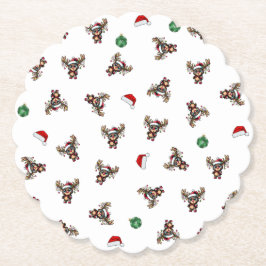 Posavasos De Papel Pascua de papel de reno para navidades