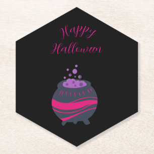 Posavasos De Papel Pascua de papel rosa morado de Halloween