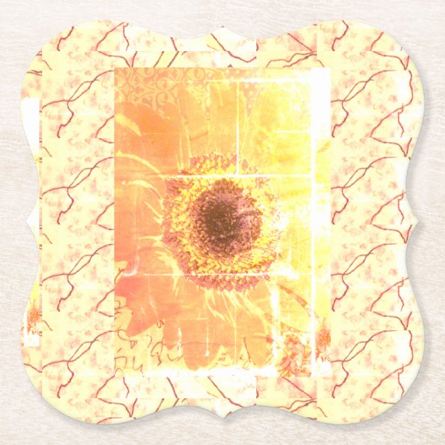Posavasos De Papel Pascua de papel Sunflower Vendredi-2 (Anverso)